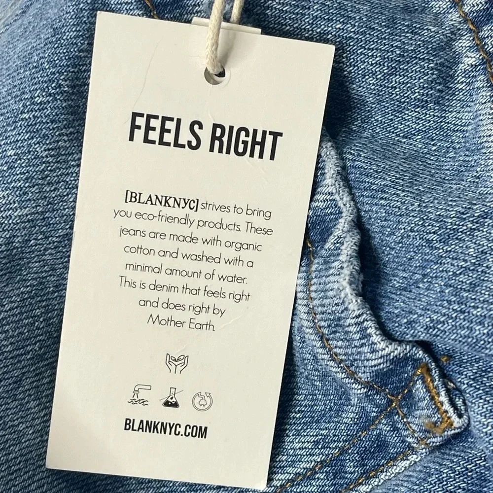 Blank NYC The Howard Mid-Rise Loose‎ Fit Organic Cotton Button Fly Jeans Size 30 - Picture 13 of 16